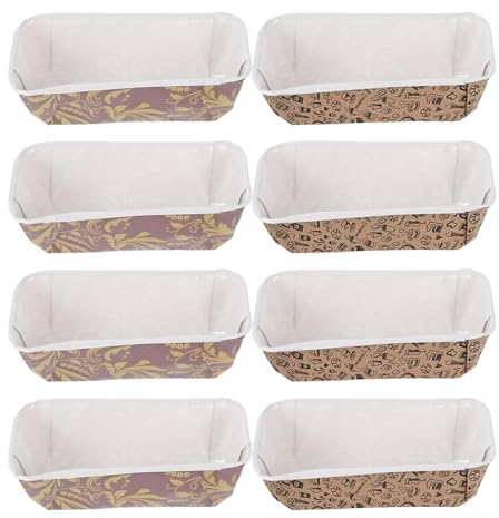 Housoutil Moule a Cake Jetable Papier, 50 PièCes Moule À Cake Liners GâTeau Coupes De GâTeau, Sulfurisé Doublures Rectangulaire Pour La Cuisson