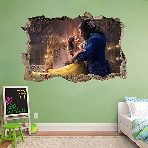 Wandtattoos - 3D -Schönheit Filmrolle Smashed Wall Decal Wandaufkleber Kunstwandbild- Poster Vinyl - 60x90 cm