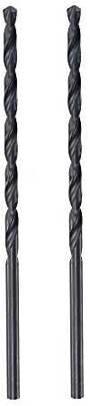 sourcing map High Speed Steel Lengthen Straight Shank Twist Drill Bit Fully Ground Black Oxide 4mm Drill Diameter 120mm Total Length 62mm Drill Bit Length 2 Pcs
