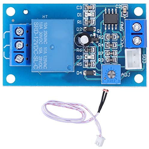 Módulo de relé de sensor de fotoresistor de 12 V Eujgoov, interruptor de control de luz de brillo automático XH-M131 para detección de luz de lámpara de calle