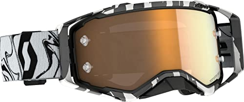 Scott Prospect Amplifier MX Goggle Cross/MTB Brille schwarz/weiß/goldfarben Chrom Works
