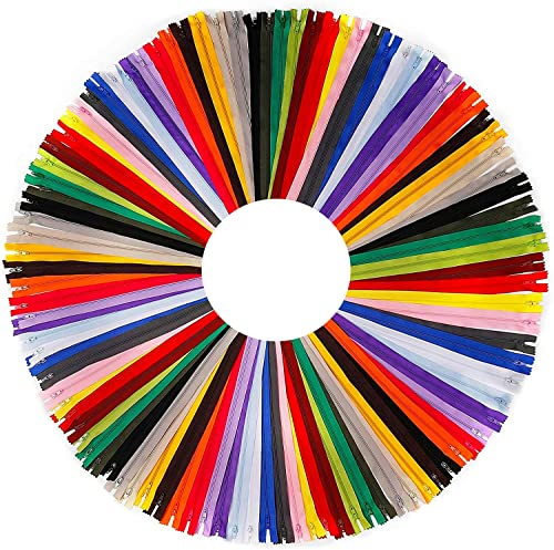 50 Stück Nylon-Reißverschluss,20cm Langer Reißverschlüsse Reissverschluss Bunten Reißverschluss für Schneider Nähen Handwerk Tasche Kleidung