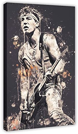 Enartly Leinwand Bilder Bruce Springsteen Guitar Rock Singer Decor Print Picture Paintings 60x90cm Kein Rahmen