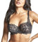 Panache Women’s Allure Full Cup Bra – Sheer Lace with Side Sling & Power Mesh Support, Black/Latte, 30GG US