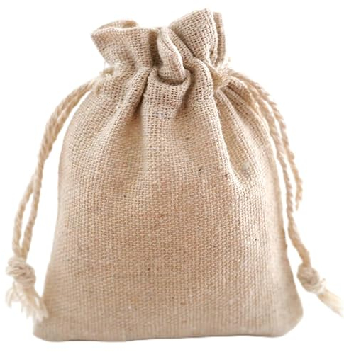 DAHI Baumwollsäckchen 25pcs säckchen mit Baumwollkordel 7x9cm Leinensäckchen jutesäckchen Geschenksäckchen (7x9cm)