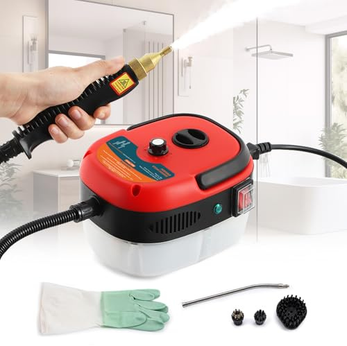 Hapyvergo Nettoyeur vapeur portable haute pression pour le nettoyage des joints et du carrelage - Nettoyeur vapeur portable pour voiture - Mini nettoyeur vapeur haute température pour la maison
