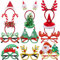 SIQUK 12 Stück Weihnachten Haarreifen Weihnachten Brille Rahmen Set, Stirnbänder Weihnachten Brillen Weihnachts Kopfschmuck Weihnachtsbaum Brillenrahmen für Weihnachs Party Kostüm