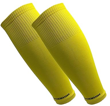 Tapedesign – “TUBES” 1 Paia Giallo Calze Calcio Senza Piede, Calzettoni Calcio Uomo Senza Piede, Calzettoni Tagliati Calcio, Calzini da Calcio Uomo Donna Bambini (Onesize), Calzettoni Calcio