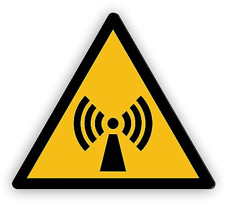 Warnzeichen (W005) Warnung vor nicht ionisierender Strahlung - Dreieckiges Warnschild - Signalgelb (RAL 1003) nach DIN EN ISO 7010