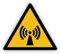 Warnzeichen (W005) Warnung vor nicht ionisierender Strahlung - Dreieckiges Warnschild - Signalgelb (RAL 1003) nach DIN EN ISO 7010