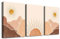 MHARTK66 Boho Bilder Orange, Abstrakte Berge und Sonne Sonnenaufgang Minimalismus Leinwandbild Modern Wandbilder Wohnzimmer Schlafzimmer Büro Küche Esszimmer und Badezimmer