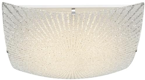 bmf-versand® Deckenlampe LED Eckig - Deckenleuchte Flur Modern - Eckige Deckenbeleuchtung Wohnzimmer Küche - Flurlampe Glas 40 x 40 cm - Bürolampe 18 Watt Neutralweiß