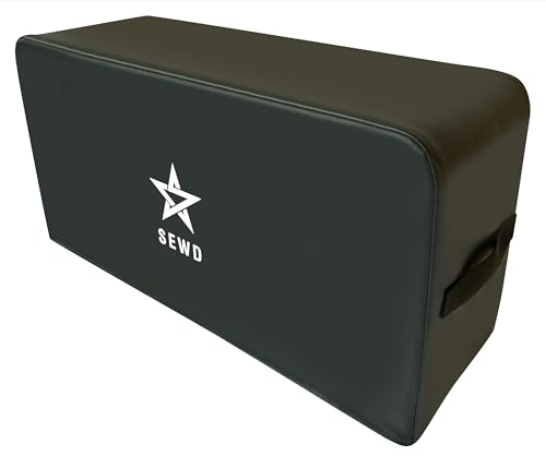 SEWD Pilates- und Yoga-Bank – Tragbare Trainingsbank für Ganzkörperübungen mit Griff – Krafttraining, Bauchmuskeltraining, Hüftschub und Gesäßmuskeltraining, Heim-Fitnessgerät (flache Hantelbank)