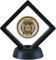 HillSpring Schweberahmen für Challenge-Münzen Schwarz Displayrahmen Präsentationsbox mit Basis für Münzen, Medaillons, Ring, Ohrring, 7×7cm
