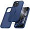 Qasyfanc Matt Cover Case Compatible with iPhone 16 Pro 6.3 with 2 Pack Tempered Glass Screen Protector, Non-Yellowing Shockproof Phone Bumper Cover Hard PC Anti-Scratch Case Dark Blue