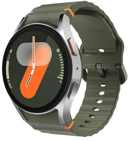 TiMOVO Sport Band Compatibile con Samsung Galaxy Watch 7/6/5/4 Band 40/44mm, Bands No Gap per Galaxy Watch FE 40mm, 5 pro 45mm, 6 Classic 43/47mm, 4 Classic 42/46mm, Verde Scuro
