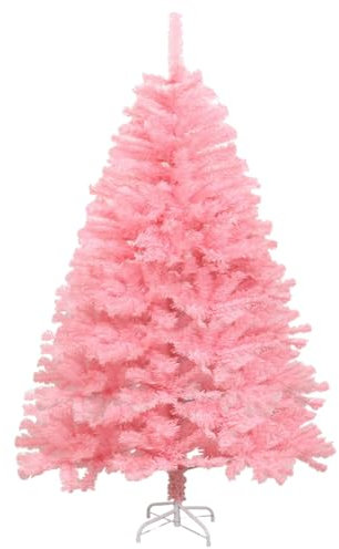 Calager 6ft Artificial Christmas Tree,Pink Christmas Pine Tree With Metal Stand Realistic Branch,Detachable Easy to Assembly Xmas Tree Holiday Decorative Tree for indoor Outdoor Home Office