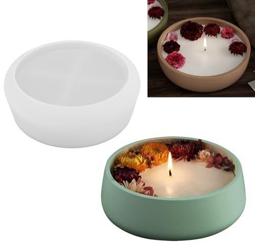 Molde Redondo Resina Epoxi，Moldes Silicona Forma Posavasos, Molde Silicona Resina con Ranuras, Moldes Resina Epoxi Redondo Bandeja Bricolaje, Redondo Molde Silicona para Posavasos