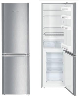 Liebherr Comfort CUELE3331 181.2 cm High x 55 Wide cm 70/30 Split 296 Litre Capacity Smart Frost Freestanding Fridge Freezer - Silver