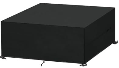 SanGlory Housse Table de Jardin 160x100x75cm Housse Salon de Jardin Imperméable Anti-UV Tissu Oxford Bache de Protection Exterieur Housse de Meuble avec Corde et Boucle Verrouillage