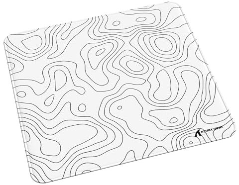 LexonElec x Attack Shark CM02 White Alfombrilla De Ratón para Juegos Mediana, Alfombrilla de ratón de Microfibra, 17,72 x 15,75 x 0,16 Pulgadas, Alfombrilla de ratón para Juegos Impermeable