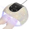 CGBE UV Nail Lamp: 268W Professional UV Light for Gel Nails with 66 LED Beads, Touch Control Display & Auto Sensor LED Nail Lamp with 3 Timer Modes for Home Salon Nail Tools (Silver Diamond)