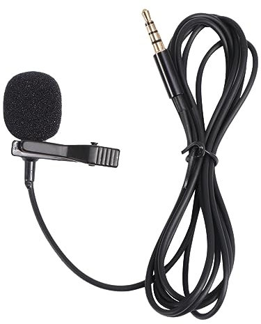 BESPORTBLE Mini Clip-on Tie Microphone for Phone Karaoke, Portable Lavalier Mic Clip, Compatible Smartphone Audio Recording and Video Calls