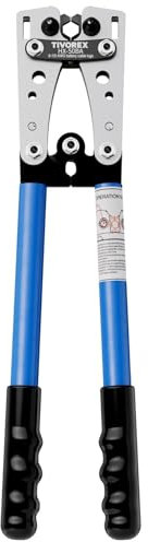 Tivorex Batteriekabel-Drahtlasche Crimpzange für AWG 8-1/0 Kupfer-Laschen, elektrische Lug Crimper, Heavy Duty Batterieklemmen-Crimper