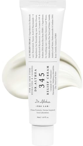 Dr.Althea 345 Relief Cream | Crema hidratante calmante con PDRN y niacinamida | Cuidado facial vegano coreano para todo tipo de piel (50ml, Ver.2 - Pack of 1)