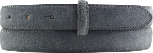 BELTINGER Gürtel aus Veloursleder ohne Schnalle 2,5 cm | Velour-Ledergürtel für Damen Herren 25mm | Wildleder-Gürtel