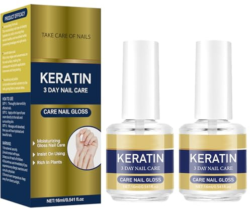 Keratin-Nagelöl festigt Nägel in 3 Tagen.Härter repariert geschwächte Bereiche.Pflegeöl stimuliert Wachstum und Nagelhaut.Intensivkur pflegt trockene Stellen und verleiht Stabilität. (2pcs)