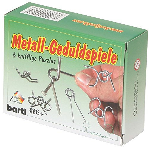 Bartl 102445 Taschenpuzzle Metall-Geduldspiele 6er Set