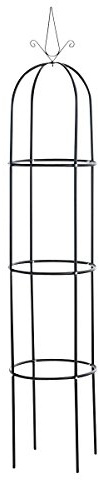 CLP Rankhilfe ROMANTIKA, Metall-Obelisk, rund Durchmesser Ø 38 cm, Höhe 190 cm Schwarz, einzeln