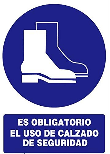 Normaluz RD20024 - Señal Es Obligatorio El Uso De Calzado De Seguridad PVC Glasspack 0,7mm 21x30 cm
