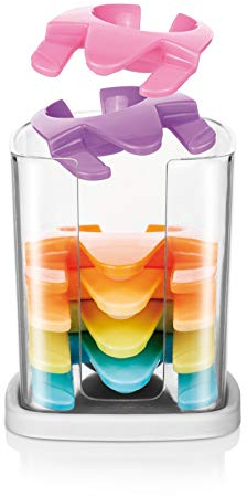 Tescoma Clips MyDrink Porta Cáliz de la Plata, Plástico, Multicolor, 6 Piezas