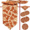 Quinnyshop Herbst Laubblätter Stickerei Tischband 33 x 160 cm Zugespitzt Polyester, Terrakotta