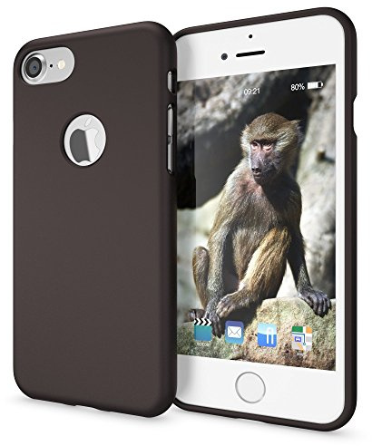 NALIA Neon Silicone Case for iPhone 7 - Soft-Touch & Signal Neon - NEONSHOCK (Matte Phone Case) - German Brand, Color:Black