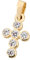 Ardeo Aurum Damen Kreuz-Anhänger aus 333 Gold Gelbgold mit Zirkonia im Brillantschliff Kruzifix