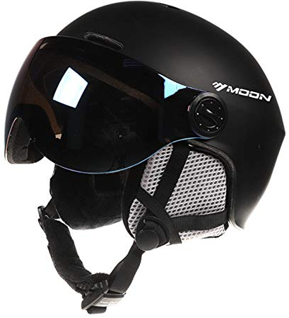 2-in-1 Visier Ski Snowboard Helm Abnehmbare Schneemaske Anti-Fog Anti-UV Integrierte Goggle Shield Niedriges Gewicht Erwachsene Männer Frauen