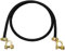 Lumonic 50cm Batteriekabel Massekabel mit 25mm² Querschnitt schwarz - KFZ Stromkabel mit 2x Polklemme - DIN zertifziertes isoliertes Kupferkabel