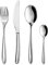 KASANOVA set posate 6 persone, set posate 24 pezzi acciaio inox con forchetta, coltello, cucchiaino e cucchiaio (Omega)