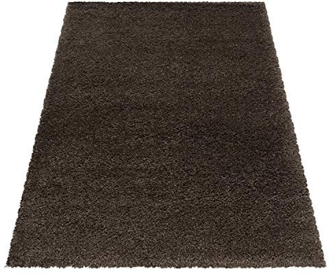 Ayyildiz Wunderschöne Hochflor Teppich: Weich, Flauschig & Leicht zu Pflegen - Idealer Komfort für Wohnzimmer oder Schlafzimmer, Größe:160 x 230 cm, Farbe:Braun