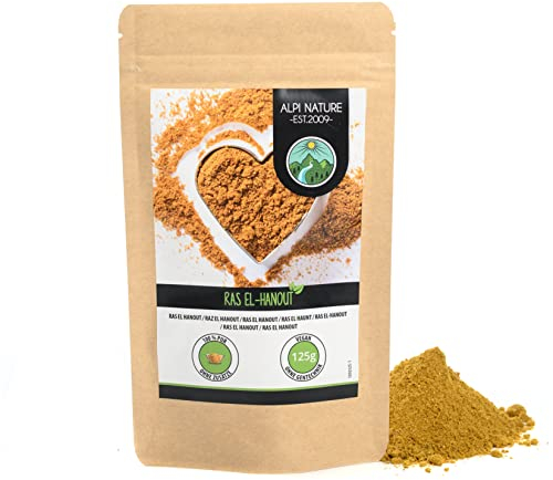 Ras El Hanout 125g di Alpi Nature, Miscela di Spezie Ras El Hanout, Spezia Marocchina per la Cucina