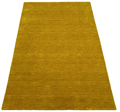 Orientteppich Gold Gabbeh Teppich 100% Wolle Loom Handgefertigt G-630 (120 x 180 cm)