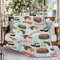 Niedliche lustige Cartoon-Sushi-Muster, Sofa-Überwurf, Decke, Flanell, super weiche Fleece-Tagesdecke, Heimdekoration, für Bett, Couch, Wohnzimmer, XS, 101,6 x 76,2 cm, Kleinkind/Haustier