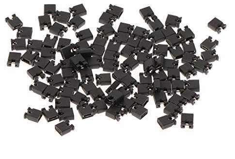 GUMEI 100 Pcs 2.54mm Standard Jumper Blocks Caps For Hard Drive CD DVD MotherboardsWire Connectors