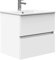 Baikal Mueble de Baño Onyx. Suspendido en Pared, con Lavabo cerámico. Varios Acabados y Medidas. Mueble Montado. 2 CAJONES 50 Blanco