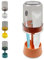 Support de brosse à dents avec couvercle pour brosse à dents, support de dentifrice avec 3 emplacements, support de rangement dentaire pour dentifrice (orange)