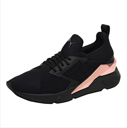 PUMA Muse X5 Baskets en métal pour Femme, Or Rose Noir., 35.5 EU