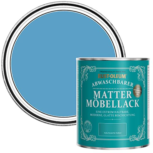 Rust-Oleum Blue Furniture & Skirting Board Paint in Matt Finish - Cerulean 750ml